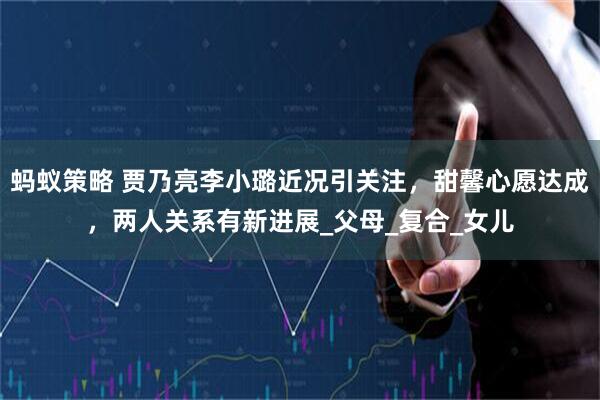 蚂蚁策略 贾乃亮李小璐近况引关注，甜馨心愿达成，两人关系有新进展_父母_复合_女儿
